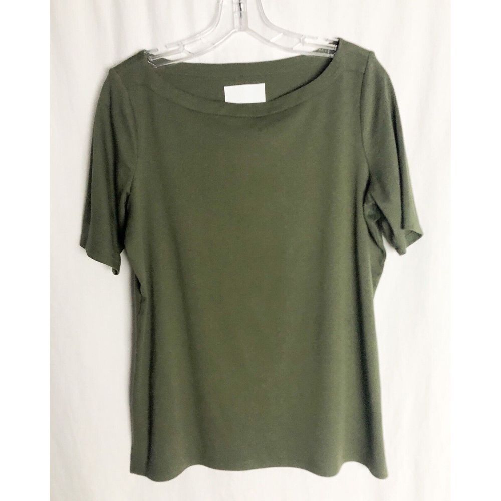 Talbots Plus Size Woman's Green Short Sleeve Stretch Top‎ Weekend Tee Size X - Picture 2 of 5